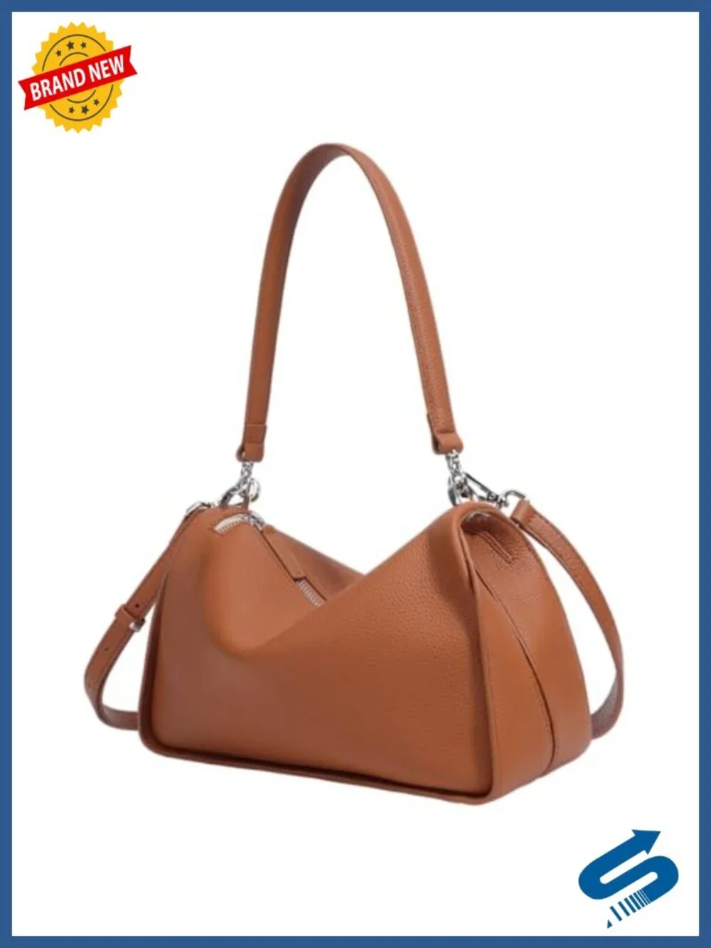 Genuine Leather Hobo Shoulder Bag Crossbody with Adjustable Strap